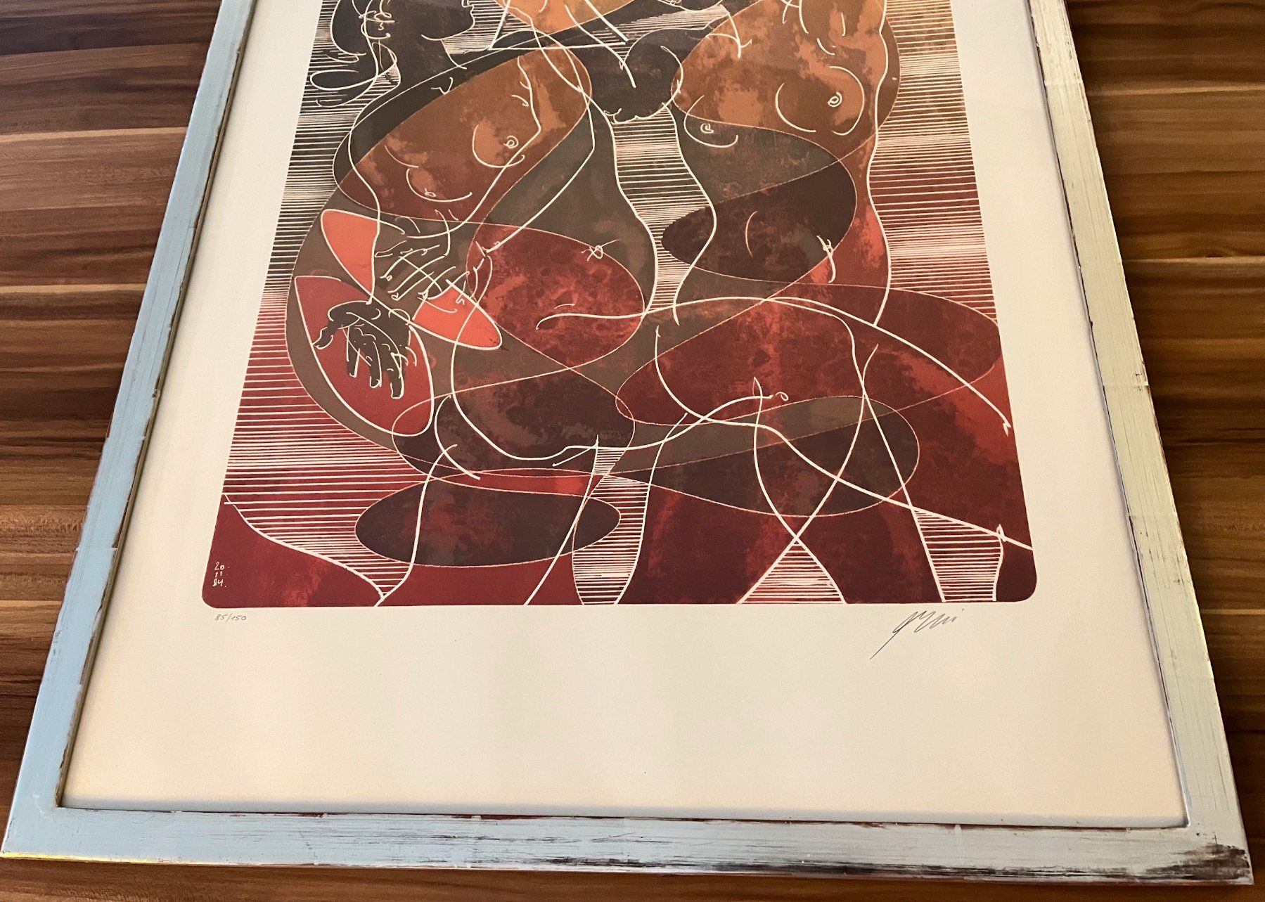 Grafiken & Lithographien: Hans Erni Original Litho "Bacchanale" 85/150 Handsigniert – Gebraucht aus Arch von ZEITFELS 4