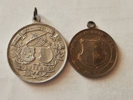 2x Luzern Schützenmedaille 1889/1901