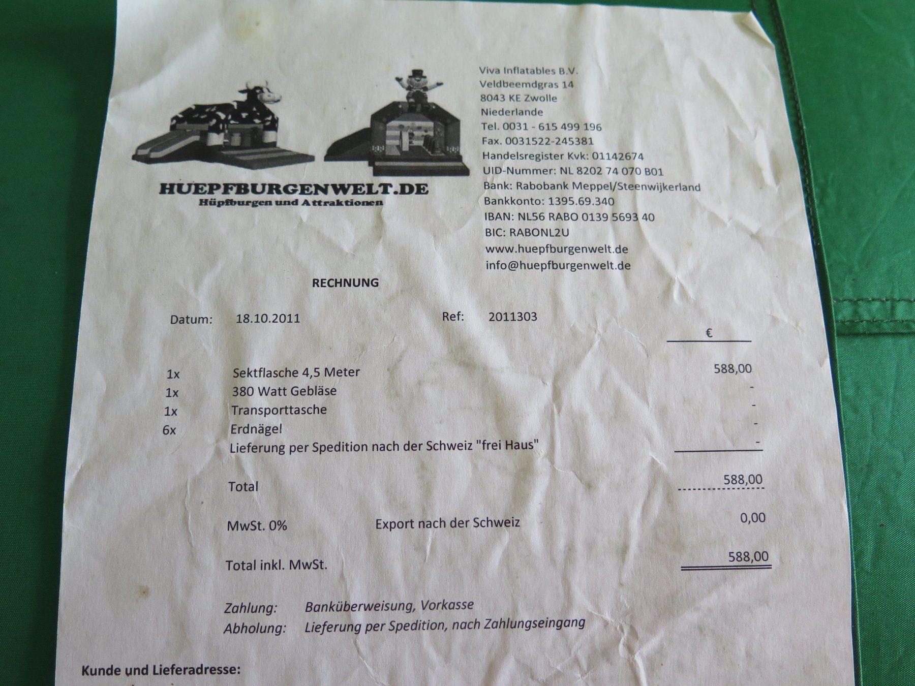 Tutte le decorazioni: Champagner Flasche XXL 4,5 Meter Blickfang – Usato da Meisterschwanden venduto da Curriculum 8