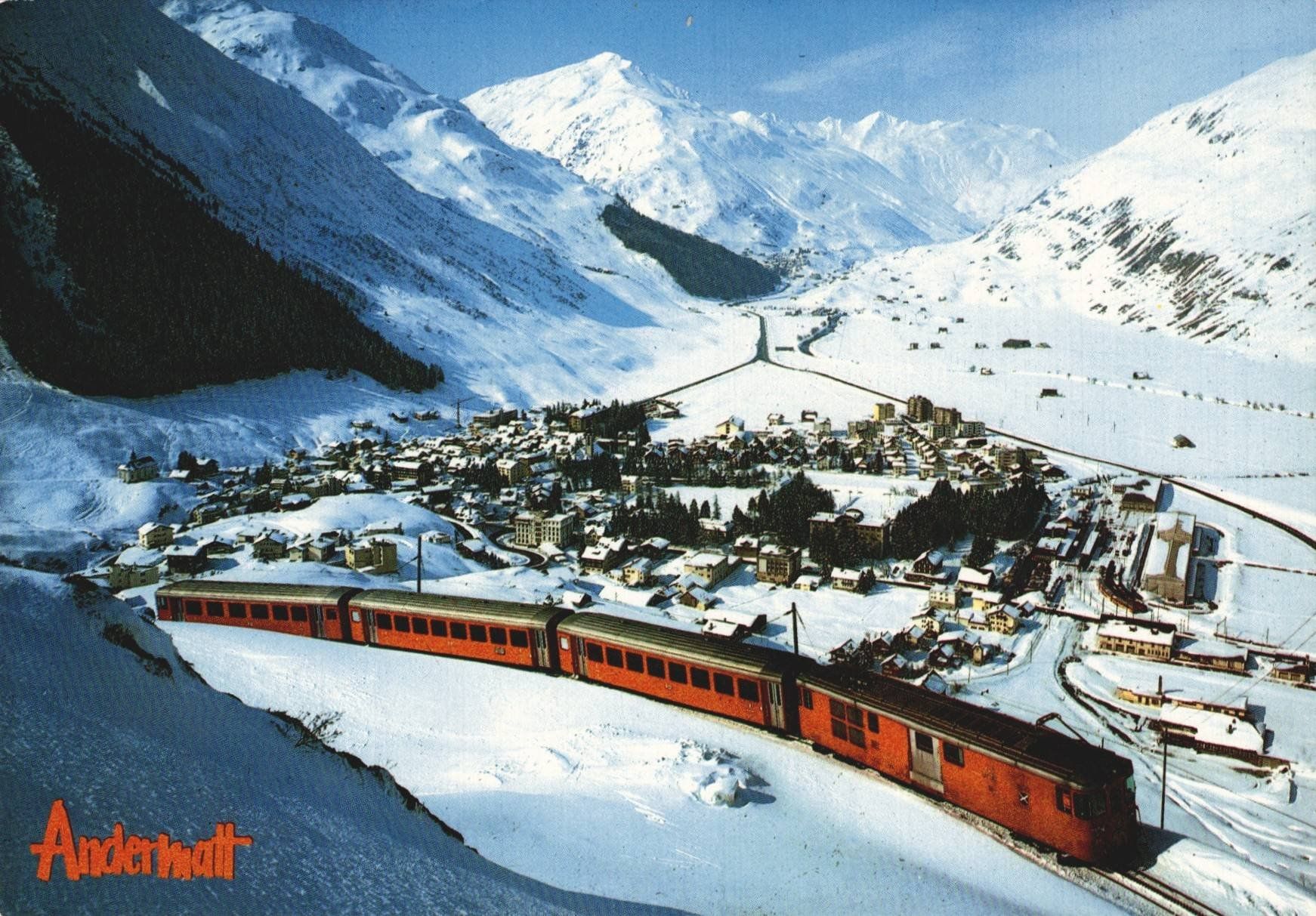 Ansichtskarten: Ansichtskarte Andermatt Furka Oberalp Bahn – Gebraucht aus Luzern von Kartenansicht