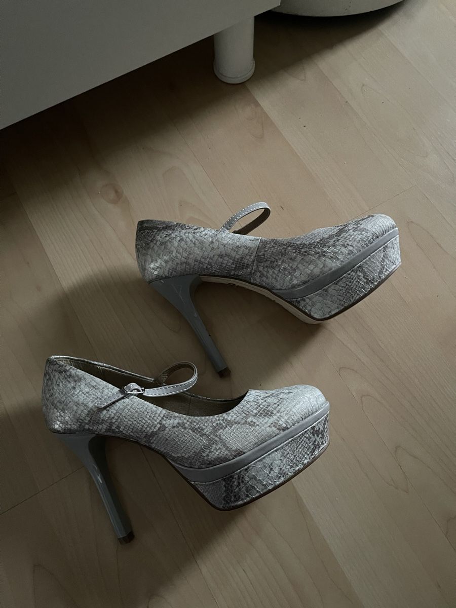 Tamaris Scarpe da donna: Tamaris Plateau Pump silver-snake 37 – Nuovo (secondo la descrizione) da Dietikon venduto da Nieselchen 3