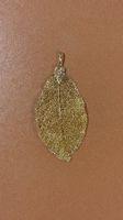 Filigraner Blatt - Anhänger, Galvanisiert und Vergoldet