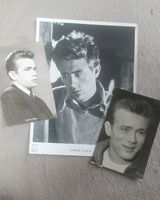 3 James Dean Fotos, Vintage, Rarität Autogrammkarte