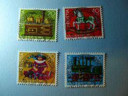 1983 Pro Juventute altes Kinderspielzeug ET Voll J286-289