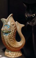 Pichet poisson vintage en grès