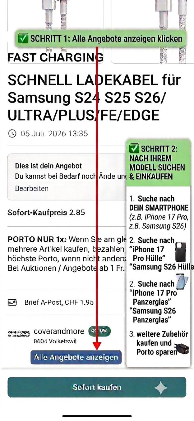 Covers & Schutzfolien: iPhone 17 / 17 PRO Panzerglas Schutzglas Glas Verre Display – Neu und originalverpackt aus Volketswil von coverandmore 2