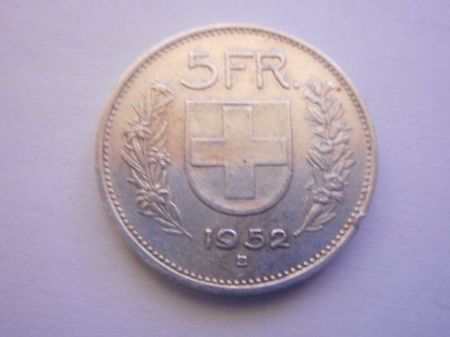 5 Fr. 1952 silber rar (Gebraucht) in Kriegstetten für CHF 29.5 – mit ...