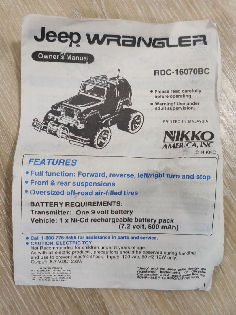 Nikko Modellismo RC: Jeep® Wrangler RDC-16070BC – Usato da Erstfeld venduto da Bini-CH 5