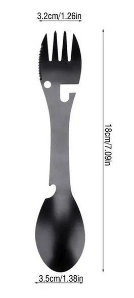 Set di posate: Göffel  5 in 1 Gabel Messer Löffel Multifunktionstool Metall – Nuovo e nell'imballaggio originale da Walenstadt venduto da SchnaeppchenRabe 4
