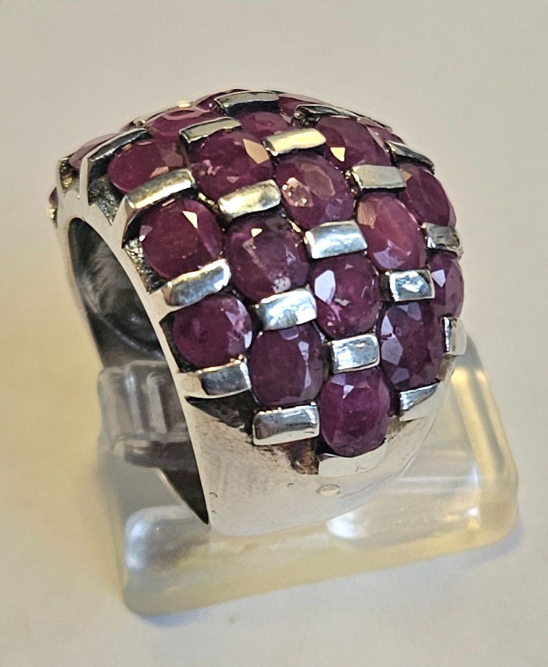 Anelli: Ring Silber mit vielen Rubinen Grösse 56 – Nuovo (secondo la descrizione) da Zürich venduto da benedikt12 2