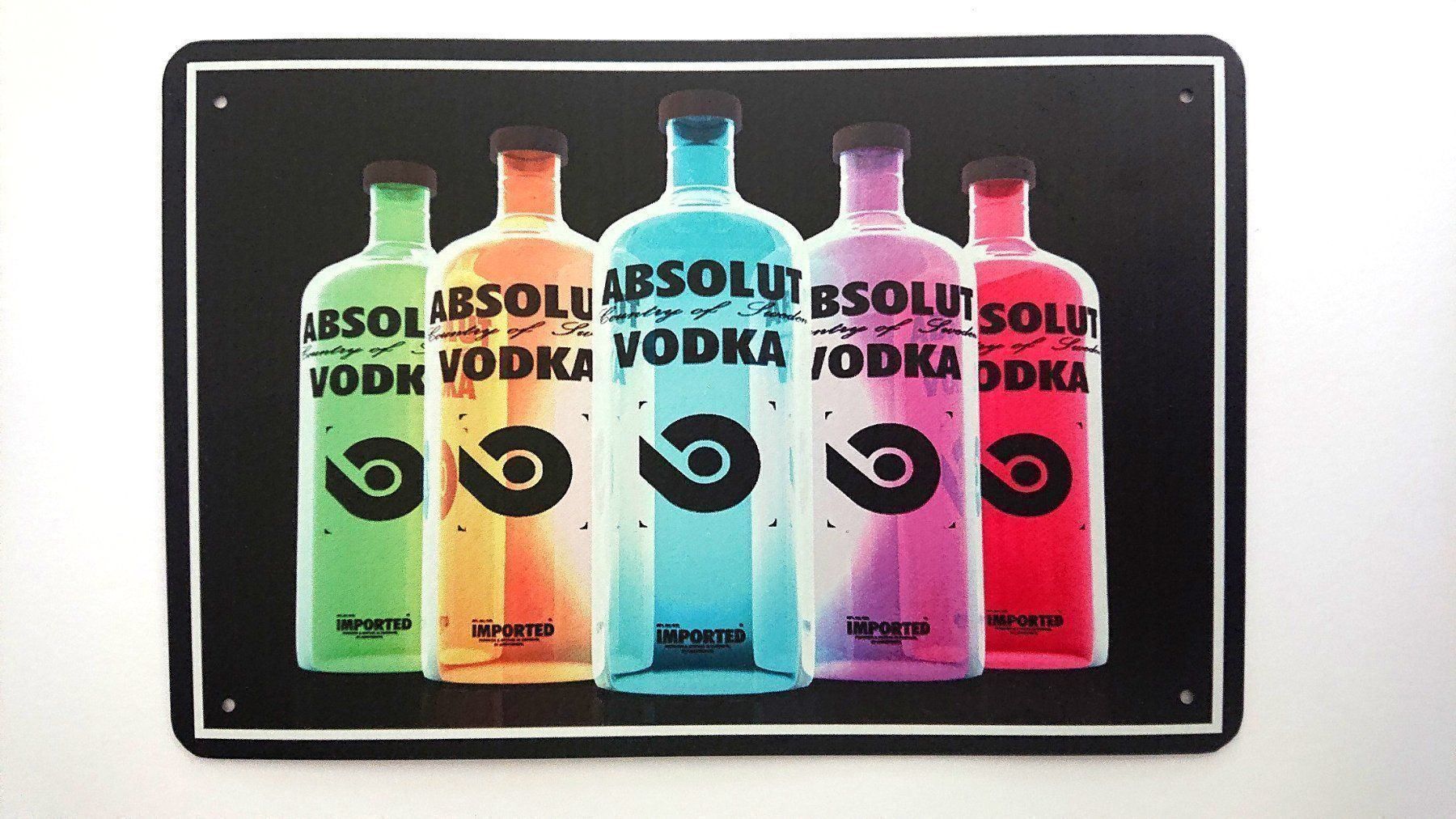 Insegne: Plaque en métal Absolut Vodka – Nuovo e nell'imballaggio originale da St-Léonard venduto da wric48