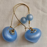 Vintage delikate himmelblaue Ohrhänger