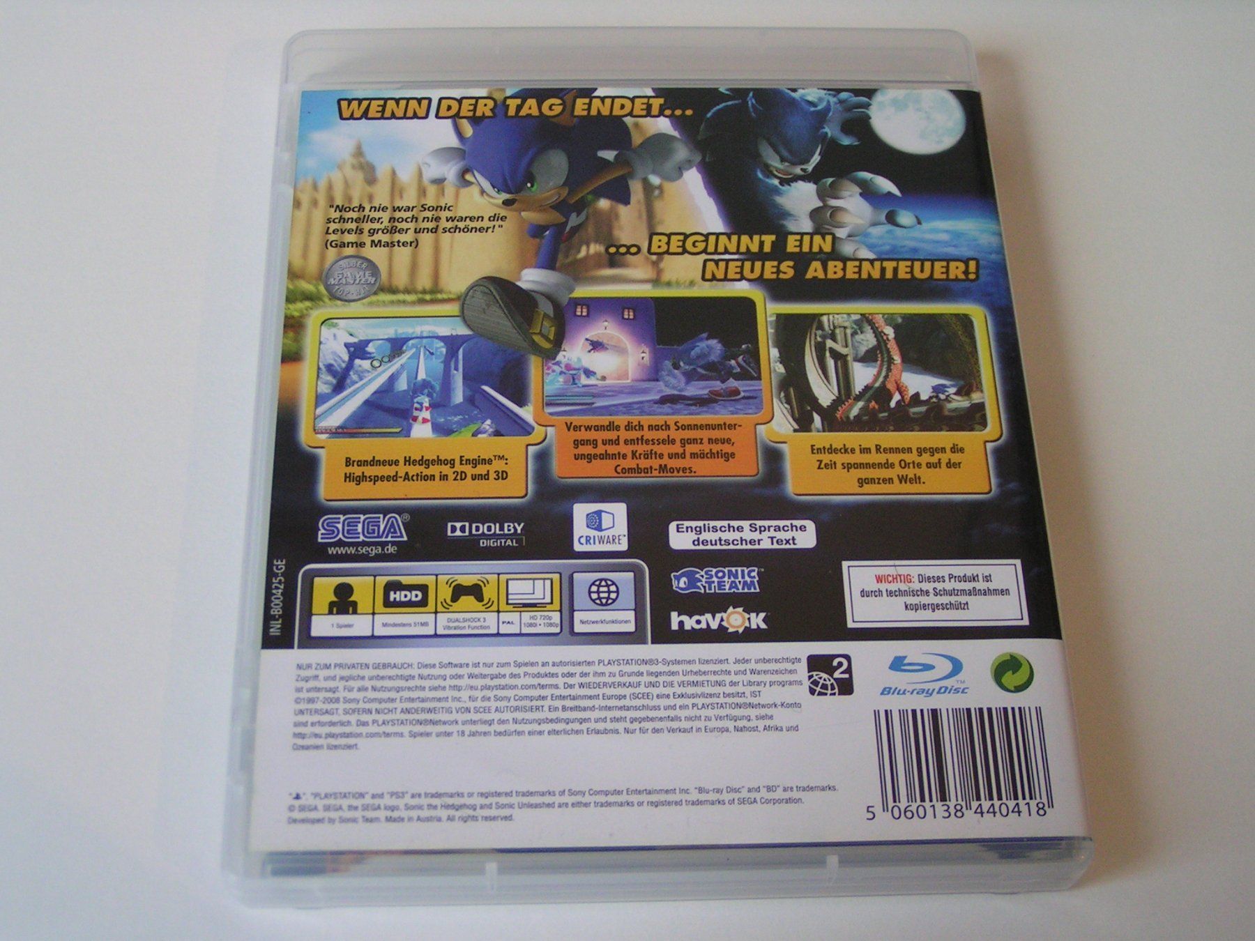 Sony Spiele: Sonic Unleashed – Gebraucht aus Pfungen von Himbogame 1