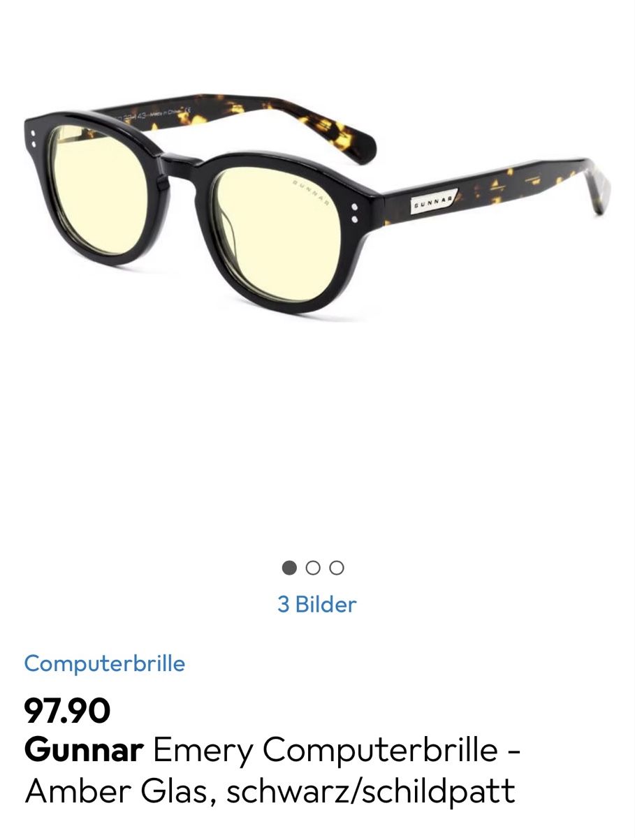Occhiali & Lenti: GUNNAR Computerbrille 65% Blaulichtfilter – Nuovo (secondo la descrizione) da Zollikofen venduto da AureusManus