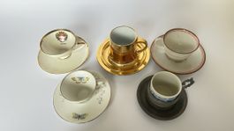 5x vintage Sammeltassen