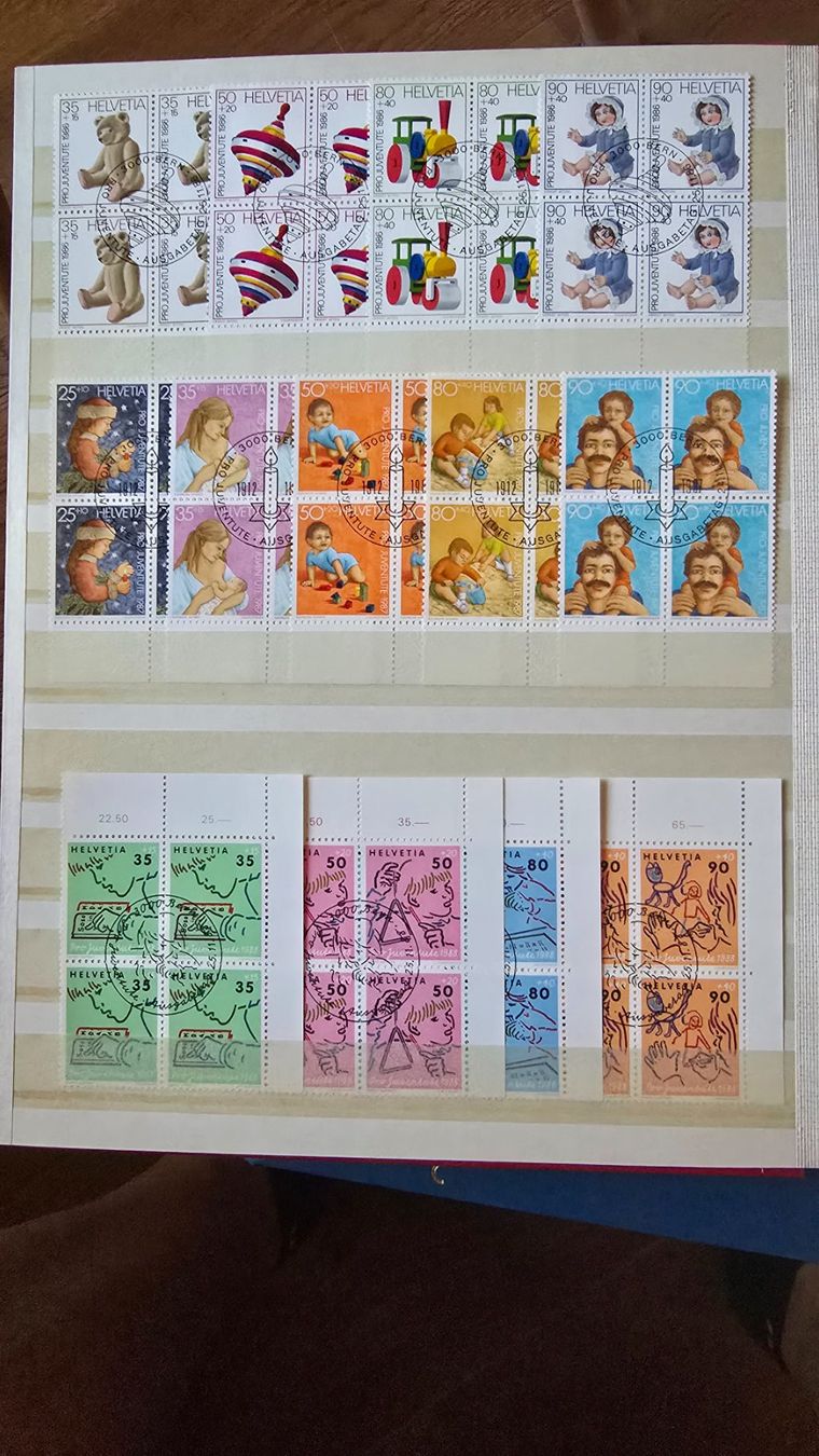Tutti i francobolli: Pro Juventute Viererblocks ET Originalgummi – Usato da Duebendorf venduto da Dguguseli 7