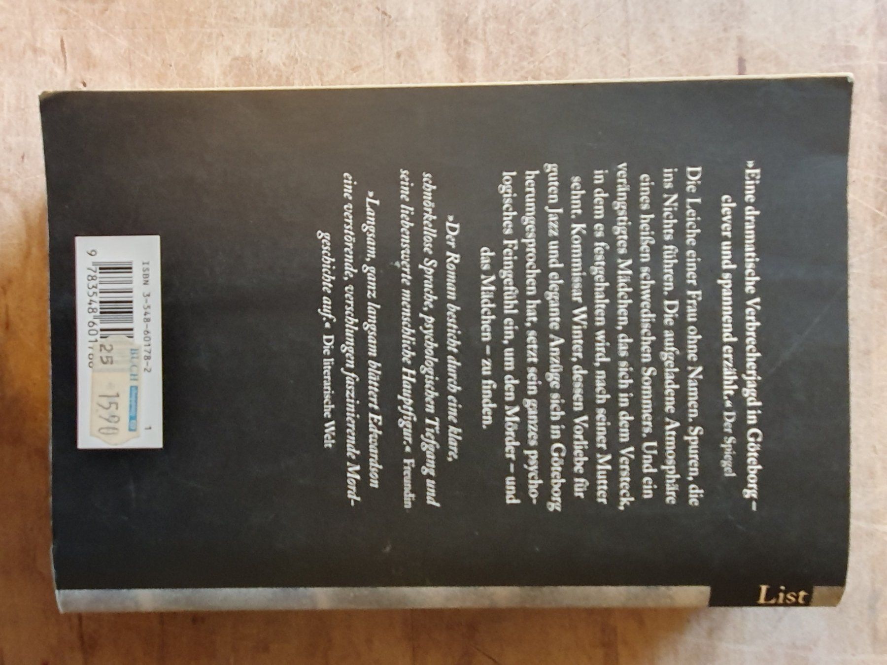 Libri: Die Schattenfrau Ake Edwardson List – Usato da Zürich venduto da loosebone 1