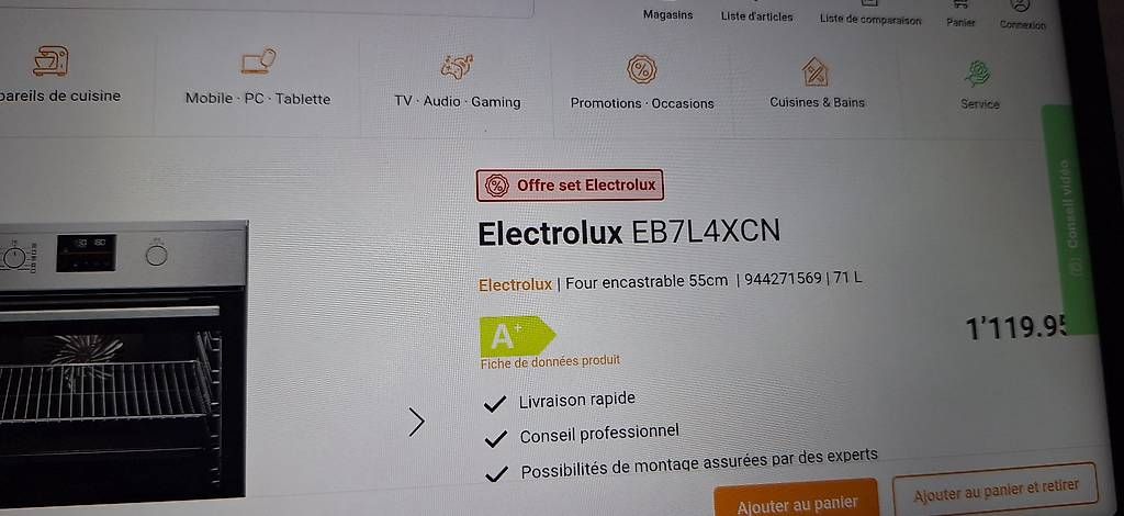 Forni: Backofen Electrolux EB7L4XCN – Usato da Regensdorf venduto da RegiGl 3