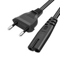 2 Pin Stromkabel EU (fabrikneu) IEC320 C7 C8 Câble Cavo
