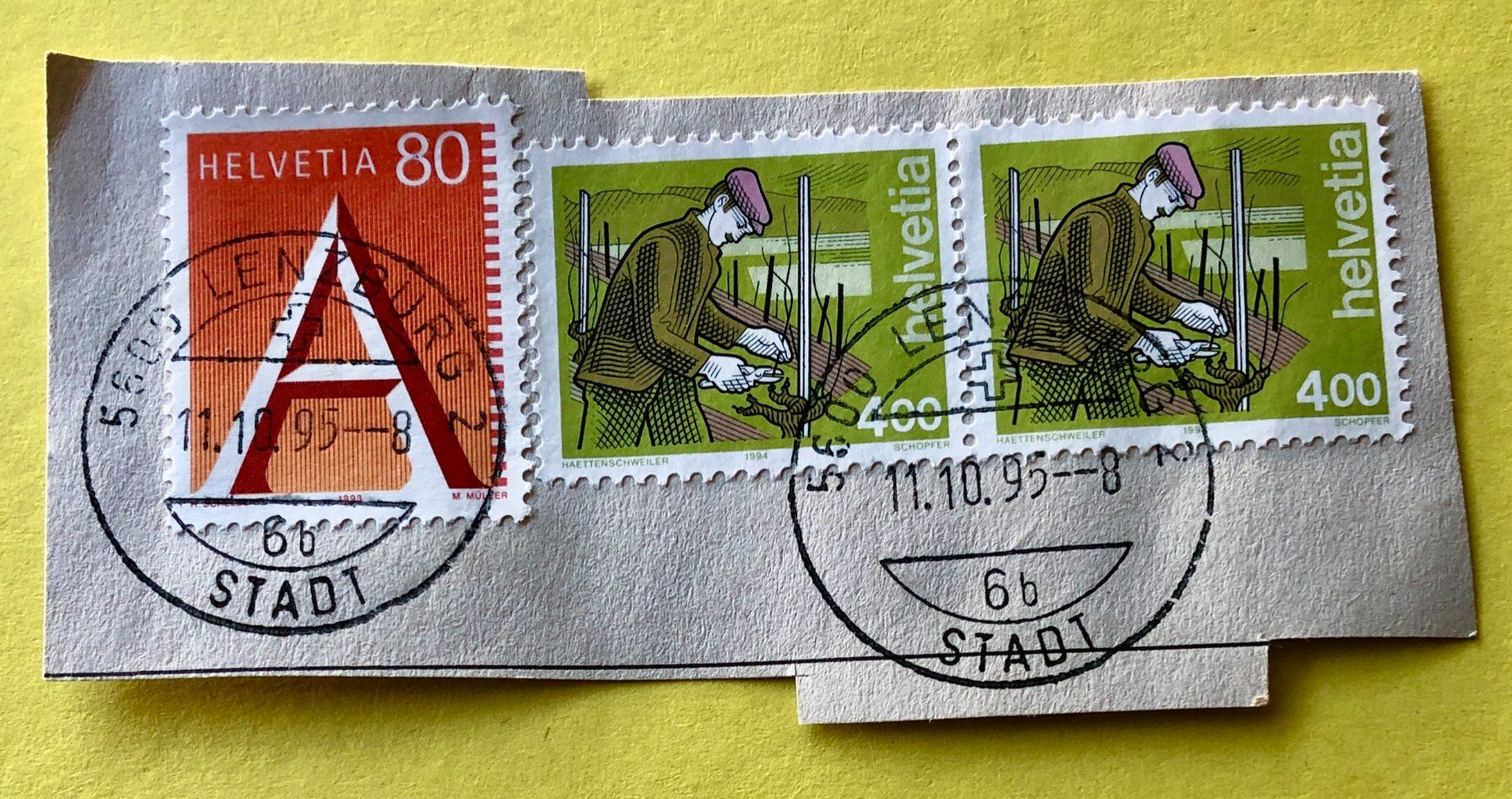 Tutti i francobolli: Nr.838/853 mit Stempelt Winzer Lenzburg   – Usato da Aarau venduto da Billa007