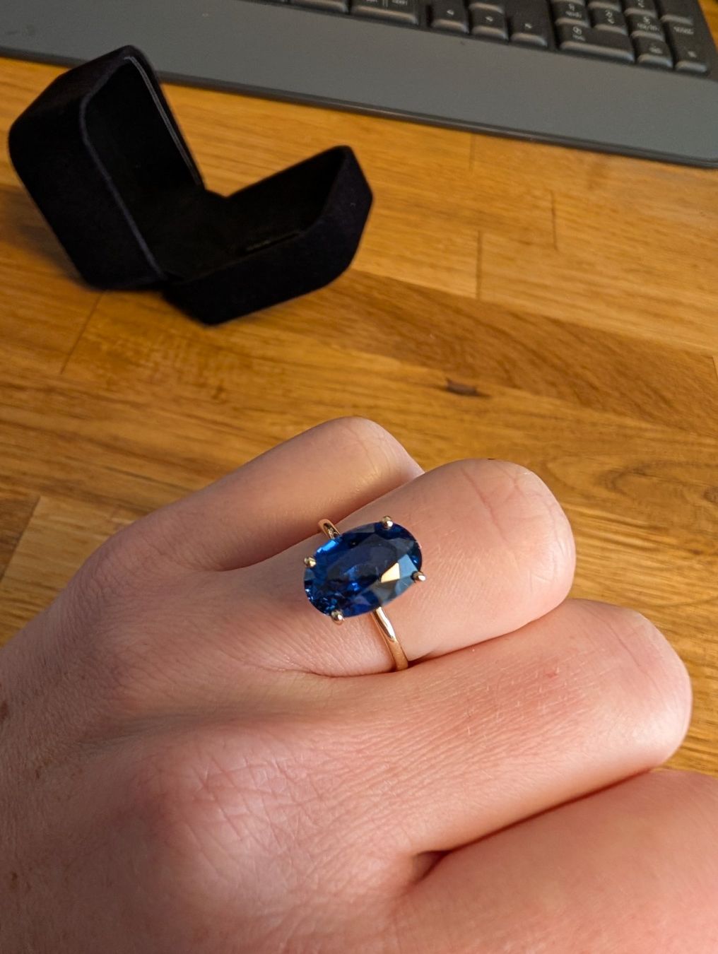 Anelli: Goldring mit Saphir Grosse 7 – Nuovo (secondo la descrizione) da Einsiedeln venduto da mar_6bqc 9