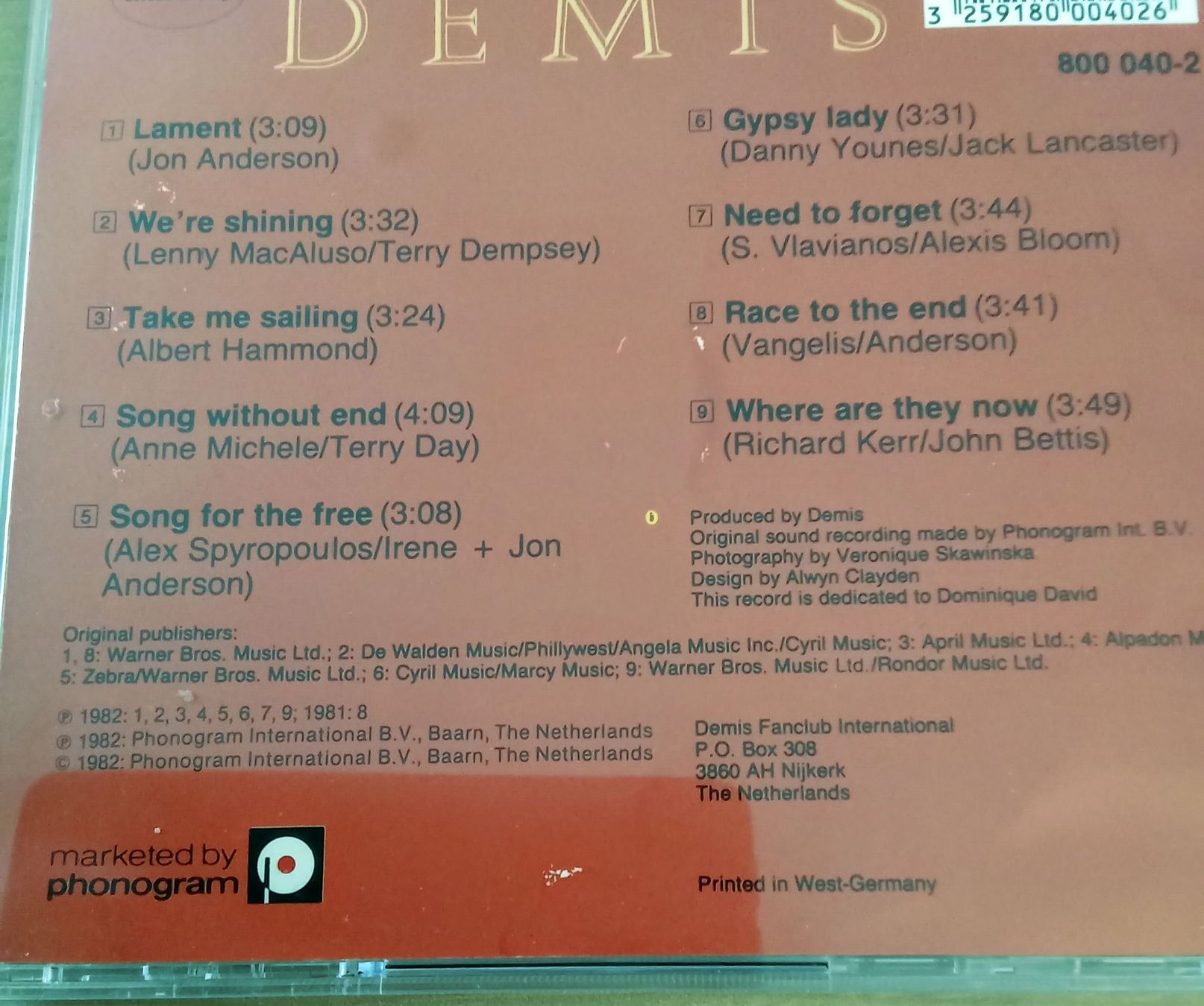 CDs: Demis  – Gebraucht aus Liebefeld von CD-Urs 1