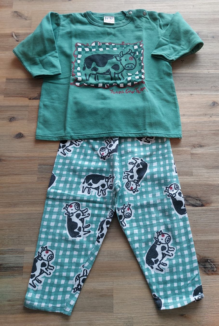 H&M Completi: Kinder Set Gr. 86 Kuh-Muster Pullover & Hose von H&M – Usato da Basel venduto da Sinibini86