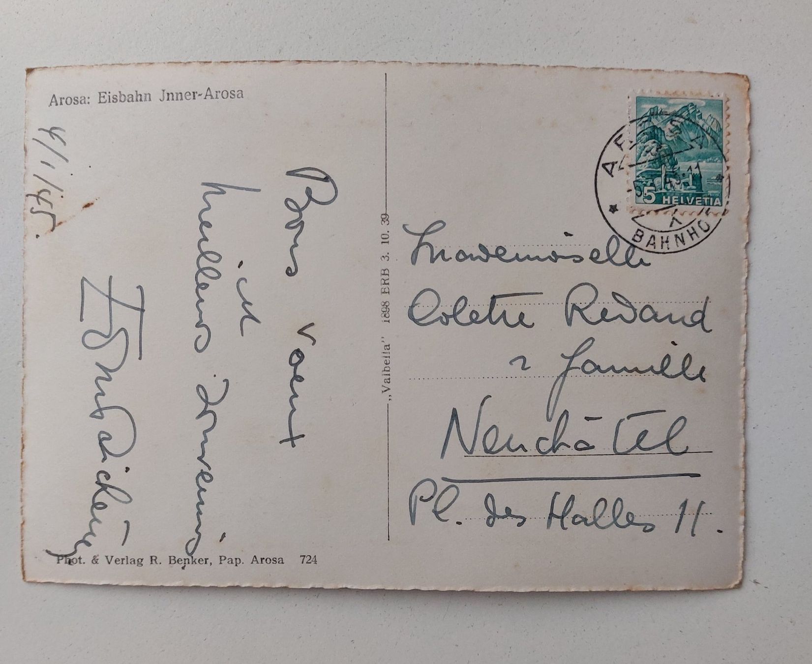 Cartoline postali: AK Ansichtskarte Arosa Eisbahn Winter Sport – Usato da Schenkon venduto da Uhu007 1