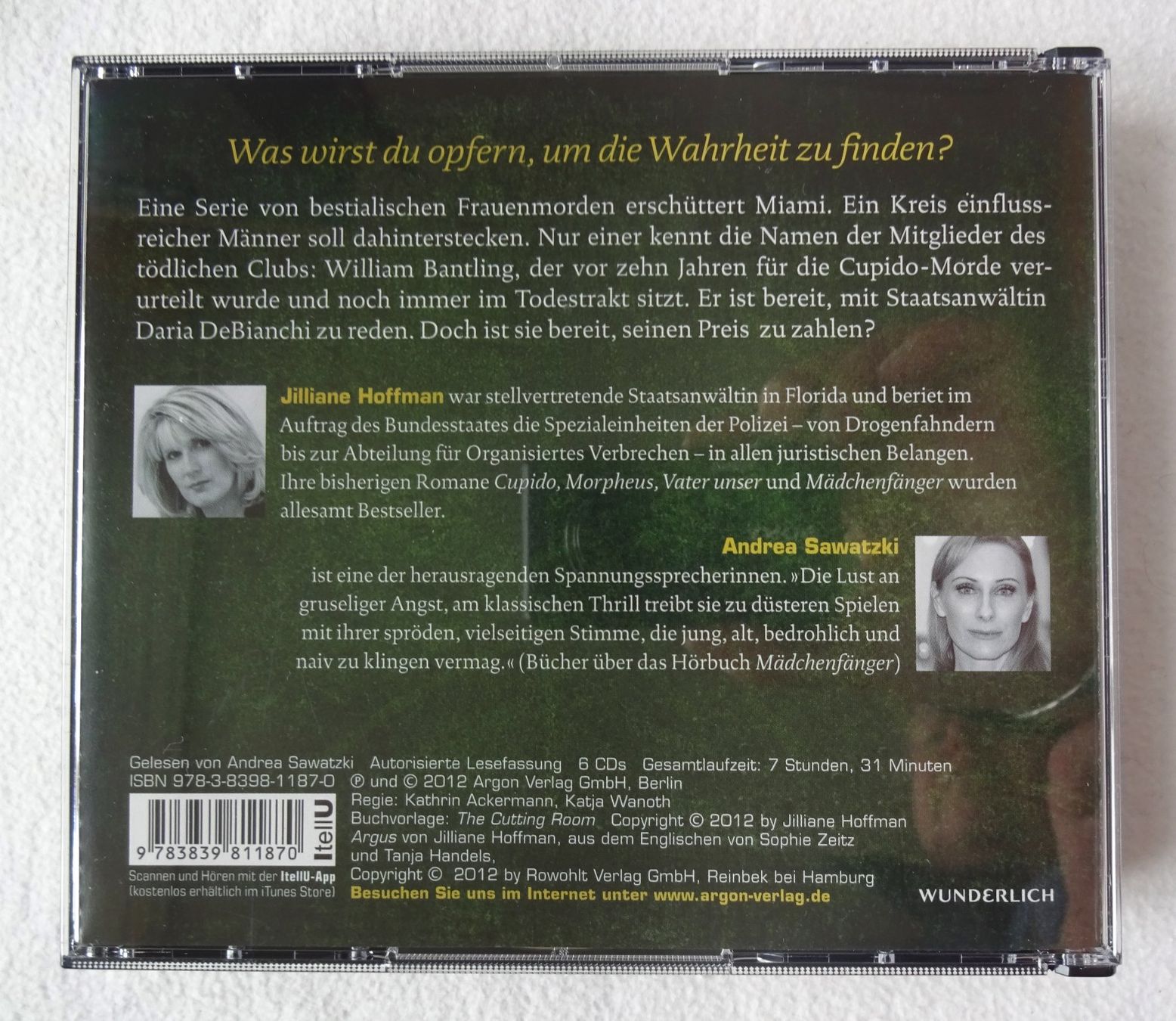 Hörbücher: Hörbuch: Argus, ein Thriller von Jilliane Hoffman – Neu (gemäss Beschreibung) aus St.Gallen von Paddington11 2