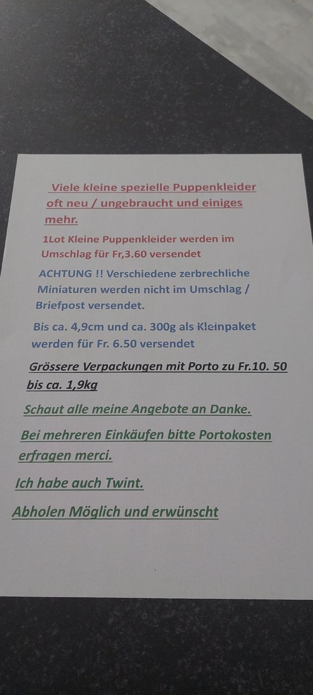 Puppen: kleine Puppenkleidchen  – Gebraucht aus Muri AG von nindo1 5
