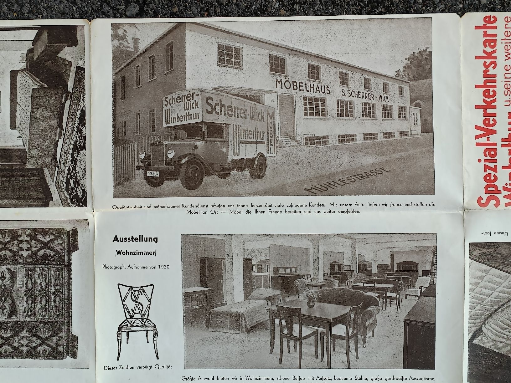 Dokumente: Werbe Prospekt Plan Winterthur - Möbelhaus Scherrer - Wick  – Gebraucht aus Brugg AG von Ente015 4