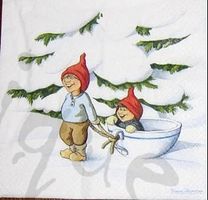 Serviette zwergenkinder (w303) 2Stk.