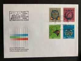 Schweiz 1980 Satz Pro Patria Sonderstempel Automobilpost VSP