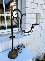 Antike Jugendstil Tischlampe, Gusseisen, Rarität!