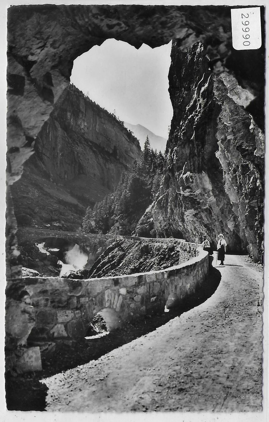 Cartoline postali: Kandersteg - Neue Gasterntalstrasse – Usato da Ettingen venduto da Kartenplanet
