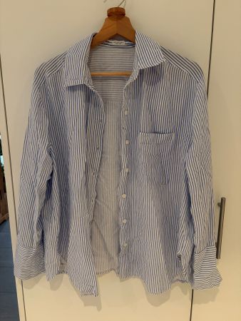 Hemd Bershka gestreift Viskose/Leinen Gr.XS