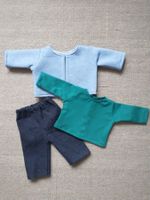 Puppenkombi Jacke Blau/Hose/Shirt petrol