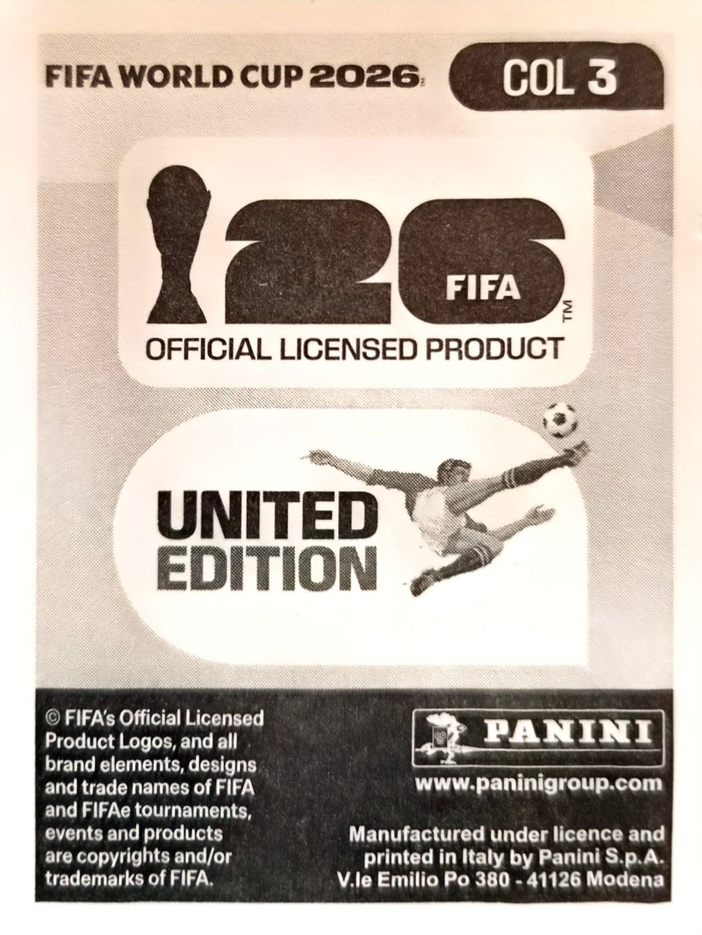 Panini Carte collezionabili: Carte FIFA World Cup 2026 COL 3 – Usato da Clarens venduto da rim_g98y 1