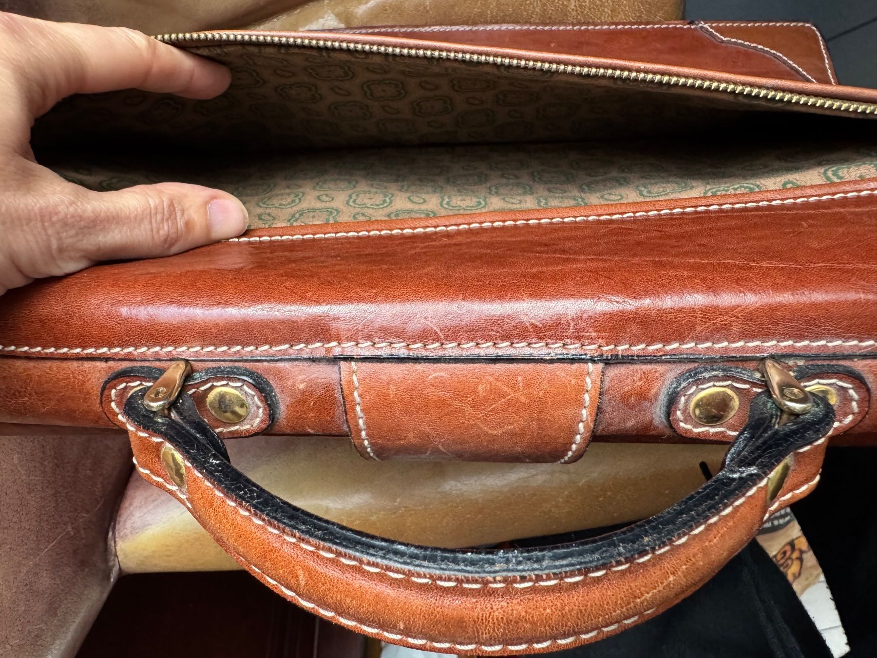 Valigie & Borse: Vintage Ledertasche Aktentasche – Usato da Obfelden venduto da cesarina10 3