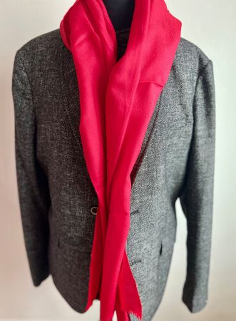 Echarpe rouge élégante 100% cachemire unisexe - Tissé main