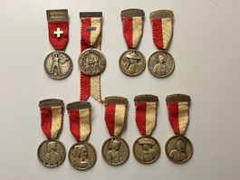 9 Medaillen Schütze Schützenfest 60-er Jahre
