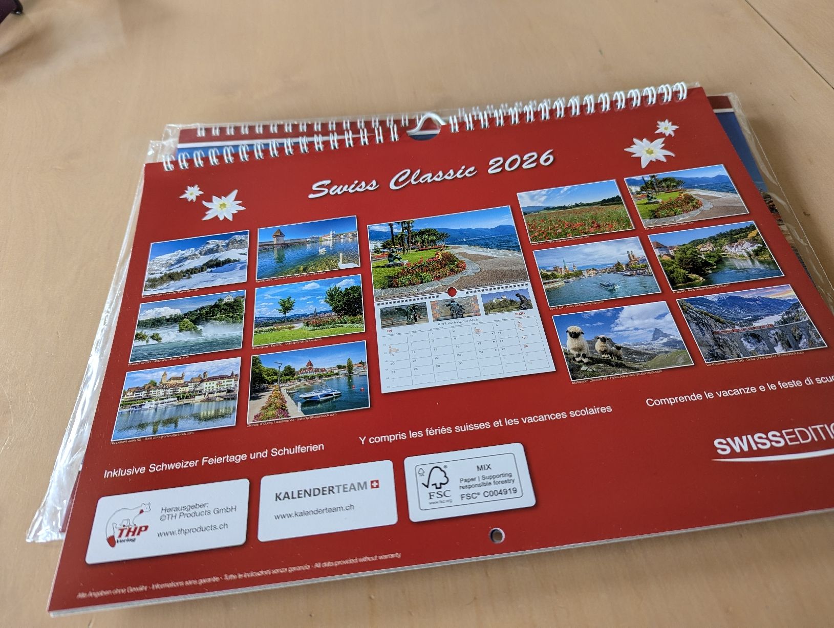 Calendari: Kalender 2026 Schweiz  – Nuovo e nell'imballaggio originale da Bettlach venduto da Costmiri 1