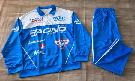 🆕️ Racing-Set / Trainingsanzug - XXL - Blau / Weiss 4️⃣