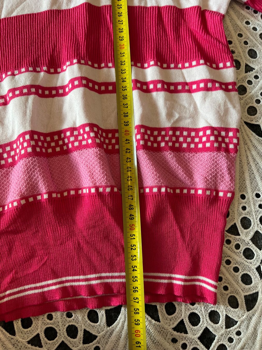 Maglioni & Felpe: Damen Strickpullover Kurzarm Weiss Rosa Gr S - M – Usato da Frenkendorf venduto da Style365 8
