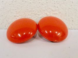 Vintage Ohrclips Clips Ohrschmuck Rot 60er 70er 80er Jahre