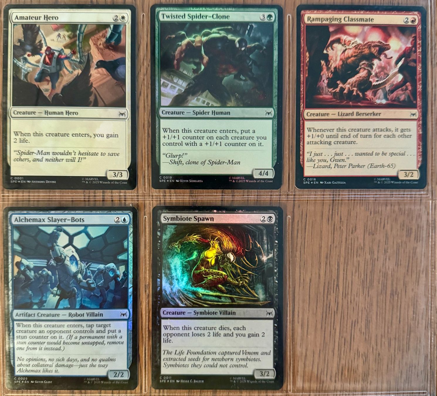 Magic The Gathering Carte collezionabili: Marvel's Spider-Man Eternal - Variants Foil Commons 5/5 – Nuovo (secondo la descrizione) da Rechthalten venduto da hosme_be