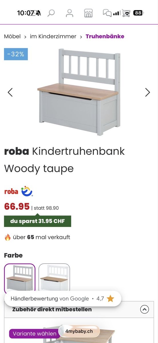 Bänke: Roba Kindertruhenbank Holz – Gebraucht aus Winkel von _OachKatzerl_ 2