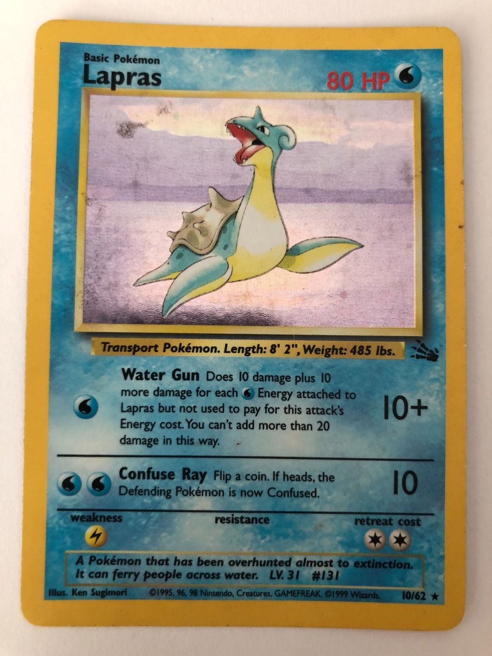 Pokémon Carte collezionabili: Lapras - Holo - Fossil - Pokemon – Usato da Nussbaumen AG venduto da Bika-Shop