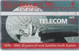 PTT Taxcard Leuk Satellitenstation 1974-1994 gebraucht