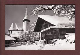 FRUTIGEN unter Schnee - Altes Bauernhaus - Kirche - 1969